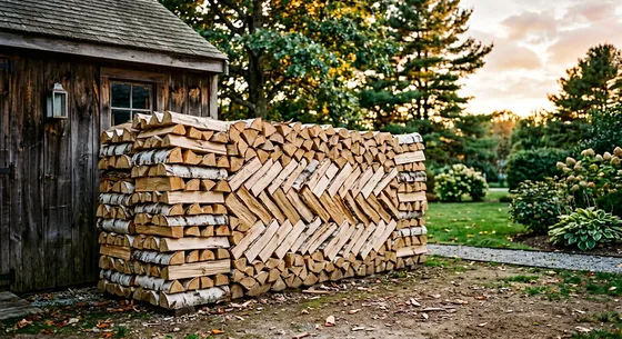 Укладка дров в Яковлевском, улица Южная, 33